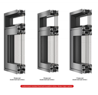 Fenêtre à battant en alliage d'aluminium à double vitrage, design moderne, insonorisée et étanche, pour balcon, ouverture fixe, vente en gros