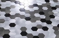 Carreaux muraux hexagonaux en PVC imperméables en gros, épaisseur 4 mm, isolation thermique, auto-adhésifs, pour crédence de salle de bain et appartement
