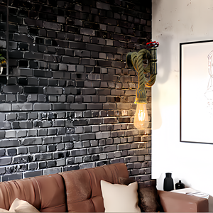 Lámpara de Pared Retro Creativa de Hierro con Cable, para Cafetería, Restaurante, Peluquería, Tienda de Ropa, Escalera, Pasillo, Mesita de Noche, Moderna, con Cuerda de Cáñamo - Product Image 1