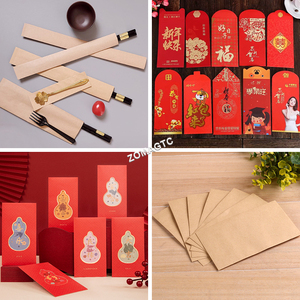 Machine automatique à grande vitesse pour la fabrication de petites enveloppes de poche Machine de fabrication de sacs rouges en papier kraft Fabricant d'enveloppes en papier - Product Image 6