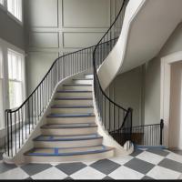 Rampe d'escalier en fer forgé pour duplex, anti-rouille, luxe, pour villa, intérieur