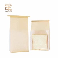 Pochette debout thermoscellée sac ziplock plat pour fête faveur stockage des aliments collation pain sac emballé