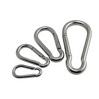 Mousqueton robuste en acier inoxydable avec écrou et rondelle finition zinc pour l'exploitation minière, l'industrie lourde et les aventures en plein air