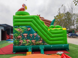 Maison pleine d'entrain de thème de royaume de singe de dessin animé de videur sautant gonflable de Offre Spéciale <span class=keywords><strong>pour</strong></span> le terrain de jeu public extérieur - Product Image 4