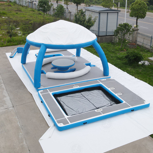 Île flottante gonflable pour 6 à 10 personnes <span class=keywords><strong>avec</strong></span> auvent, plateforme <span class=keywords><strong>de</strong></span> fête aquatique <span class=keywords><strong>de</strong></span> luxe pour yacht et bateau - Product Image 2