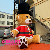 Ballon d'ours en peluche gonflable de bonne année, grand dessin animé d'ours en peluche gonflable