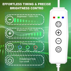 Lampu terapi cahaya, terapi cahaya hijau dengan fungsi timer dan kecerahan yang dapat disesuaikan untuk membantu meningkatkan rasa kesejahteraan Anda - Product Image 5