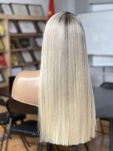 2024 SHY Hair Neues Perücken-Design Aschblonde Echthaar-Perücken Pelucas De Cabello Humano 100% Natürlich für Weiße Frauen - Product Image 4