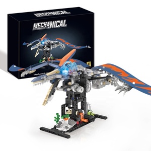 586 pièces engrenage mécanique ptérosaure blocs de construction modèle bricolage bionique <span class=keywords><strong>Cyborg</strong></span> dinosaure briques tringlerie Kit de Construction avec lumières - Product Image 1