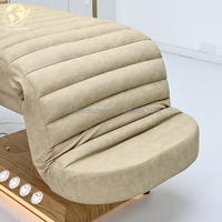 Table de massage électrique professionnelle réglable à 3 moteurs en cuir PU avec éponge haute densité pour studio de beauté et soins de la peau