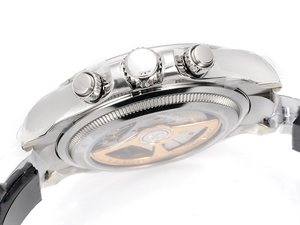 นาฬิกาโครโนกราฟสปอร์ตหรูหราสำหรับทุกเพศ ระบบกลไก ตัวเรือนสแตนเลสสตีลสีทอง กันน้ำ 10 บาร์ เรืองแสง ขนาด 40 มม. - Product Image 4