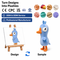 Créez votre propre design pour un animal en peluche personnalisé, mascotte d'oiseau étrange, cadeau promotionnel de marque, jouet à offrir