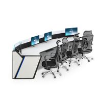 Console de contrôle de trafic, poste de travail de surveillance, table d'opérateur de sécurité, console de dispatching incurvée sur mesure