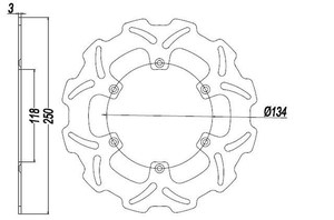 Rotor de disque de frein avant pour <span class=keywords><strong>Yamaha</strong></span> YZ <span class=keywords><strong>WR</strong></span> 125 250/F 426F <span class=keywords><strong>450F</strong></span> pour Suzuki RM 125 - Product Image 5
