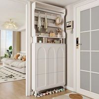Armoire à chaussures de stockage à trois couches ultra-mince et minimaliste moderne Home Furnish's Stylish Simple Entrée Placard Étagères à chaussures