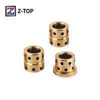 Z-TOP Graphit-Eingebettete Flansch-Bronze-Führungsbuchse Ölfreier Lagereinsatz Hartverchromt für Spritzguss