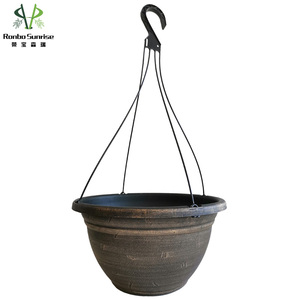 Pour Ronbo Sunrise facile à remplir Pot de fleur artificielle suspendu <span class=keywords><strong>balcon</strong></span> panier planteur pour jardin pour <span class=keywords><strong>balcon</strong></span> Patio ou cour - Product Image 1
