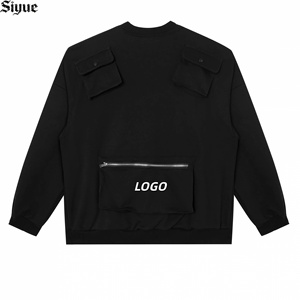 Sweat-shirt technique pour homme personnalisé, coupe ample et carrée, style Gorpcore, avec poches cargo 3D - Product Image 1