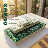 Jeu de Mahjong Américain Avancé 160 Tuiles, Design Texturé, Acrylique Gravé, Écologique, Durable, Portable, Professionnel