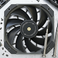 COOLLEO FF135 Radiateur à double tour court 6 caloducs FDB avec ventilateur silencieux et refroidissement par air à contrepoids 120 mm pour boîtier PC en aluminium