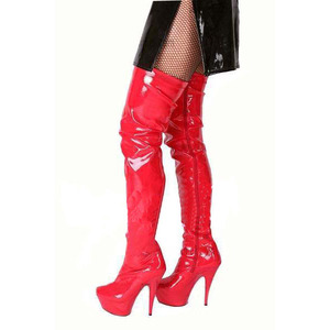 نمط جديد رائج البيع النساء 15 سنتيمتر عالية الكعب فوق الركبة أحذية <span class=keywords><strong>6</strong></span> بوصة بو نماذج عرض مقاوم للماء سميكة الخبز الطلاء القطب أحذية الرقص - Product Image 5