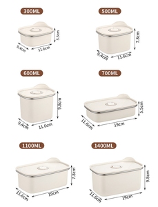 Lò vi sóng an toàn bền vững & tái sử dụng thép không gỉ Bento Hộp Ăn Trưa với nắp kín cho thân thiện với môi bữa ăn prepping - Product Image 3