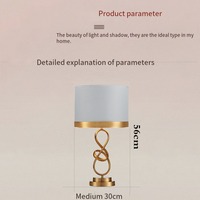 Lampe de Chevet Américaine de Luxe pour Chambre à Coucher, Abat-jour en Lin, Design Métallique Créatif, LED Économe en Énergie, Commande Tactile, Lumière Chaude