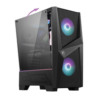 Boîtier pour ordinateur portable MSI MAG FORGE 100R, moyenne tour de pc avec ARGB 120mm, ventilateur, compatible avec ATX, micro-atx/Mini ITX
