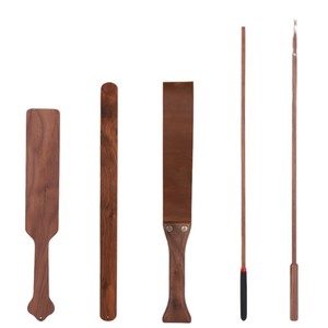 BANSEY Pagaies de fustigation artisanales en bois dur naturel, canne en bois flexible, fouet lourd, jouet de discipline à impact pour adultes, préliminaires - Product Image 2