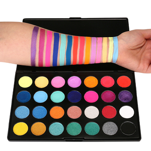 2色水彩絵の具パレット、磁気式詰め替え可能パレット、コスチューム用ボディペイント、フェイスペイントセット - Product Image 2