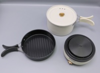 Cuisinière électrique multifonctionnelle pliable pour barbecue de camping, 1,2 L, avec économie d'énergie, en acier inoxydable, pour usage domestique et en camping-car