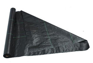 100% Anti herbe PP tissé tissu de contrôle des mauvaises herbes Agro plante couvre-sol paysage tissu 100gsm noir en plastique tapis de barrière contre les mauvaises herbes - Product Image 5