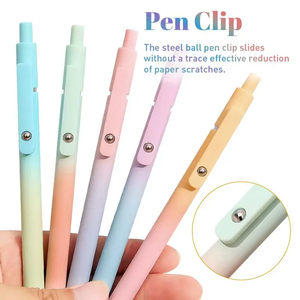 Stylos <span class=keywords><strong>gel</strong></span> à pression KAIX ZS12 0,7 mm, dégradé arc-en-ciel, séchage rapide, écriture fluide, ensemble de stylos à bille pour étudiants - Product Image 4