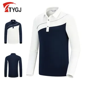 TTYGJ Golf Apparel Long Sleeve T-shirt Men's GOLF Ball Speed Dry Clothing Men's Long Sleeve (T69)