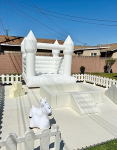 Thiết Bị Chơi Mềm Hoàn Toàn Màu Trắng Sân Chơi Trẻ Em Hố Bóng Ngoài Trời Có Cầu Trượt Hố Bóng Trong Nhà Bơm Hơi Màu Trắng - Product Image 4