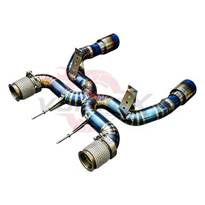 Escape de Competición Vortex Titanium X-Pipe para McLaren 720S 4.0L V8 Biturbo, Diseño Recto Azul Quemado, Sección Media de Alto Rendimiento - Product Image 5