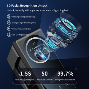 Tuya Smart Lock for Aluminum Supports Fingerprint Password Facial Recognition Real-time Monitoring APP Unlock Two-way - Product Image 4