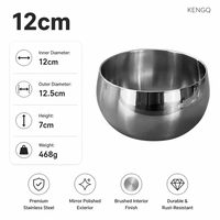 Bol à salade en acier inoxydable 304 pour la restauration, bassine de cuisson, bol à soupe, bol à nouilles froides, bol à nouilles instantanées pour la vente en gros