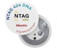 NTAG424 Mini autoadhesivo NFC Etiqueta adhesiva 13,56 MHz HF Etiqueta imprimible en blanco Etichetta Tamper-Evident 213TT Inlay QR Code