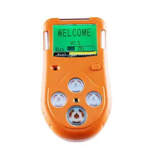 Multi Gases Freely Combined O2 CO2 H2S LEL Natural And Toxic Gas Portable 4 In 1 Detector Alarm