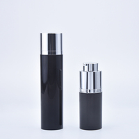 Emballage de bouteille de vaporisateur sans air de brume de tête de sérum de peau de lotion d'argent de 15ml 30ml 50ml, bouteille de pompe sans air de torsion cosmétique d'ABS PP PE