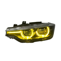 Pièce automobile fumée exclusive SJC V2 pour BMW Série 3 F30 F35, feux avant DRL jaunes et blancs, phare LED bicolore, lampe avant
