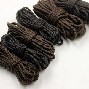 DIY jewelry <b>accessories</b>, 3mm soft cowhide rope, necklace/bracelet leather rope wholesale, handmade beading material, <b>braided</b> - Product Image 4