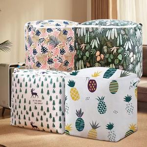 Clothing Organizer <b>Storage</b> <b>Box</b> Rectangle Large Capacity <b>Folding</b> Moving Packing Bag Laundry Basket Houndstooth Pattern - Product Image 1