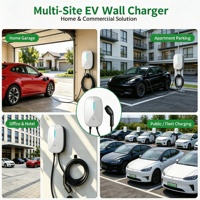Borne de recharge murale pour VE 7kW Type 2 32A 220V Monophasé IP65 Câble 5M CE FCC Garantie 18 mois Expédition rapide Direct Usine