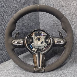 Volante Deportivo de Cuero de Ante <span class=keywords><strong>M</strong></span> para BMW F30 F34 F35 F10 F15 F36 F20 F22 F25 F32 F80 F86 M3 M4 M5 X5 E60 E70 E90 E91 - Product Image 1