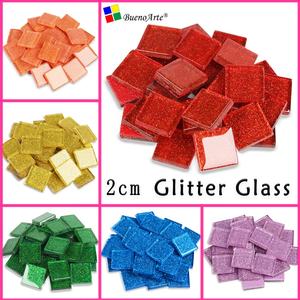 20毫米混合平方亮片拼接宽松DIY爱好，DIY马赛克艺术材料供应商玻璃 2厘米 - Product Image 5