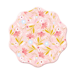 DAMAI - Juego de Vajilla Desechable de Papel con Diseño de Margaritas Rosas, Platos con Forma de Flor, Vasos de Papel con Asa, Servilletas para Fiestas de Té - Product Image 3