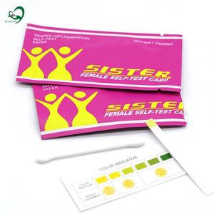Chinaherbs USA Market, test de santé féminine, carte d'autotest, test de la santé vaginale, pH, avec bandelettes de test d'équilibre du pH vaginal - Product Image 1