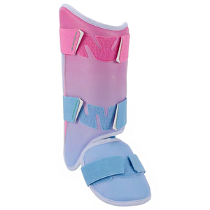 Protège-jambes en néoprène rose et bleu avec fermeture auto-agrippante pour la protection des enfants, utilisable en toutes saisons - Product Image 1